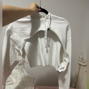 Ultra cropped white hoodie tna